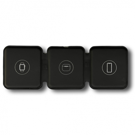 Încărcătoare, date și adaptoare - Incarcator wireless pliabil 3 in 1 fold iPhone, iWatch, AirPods - Negru