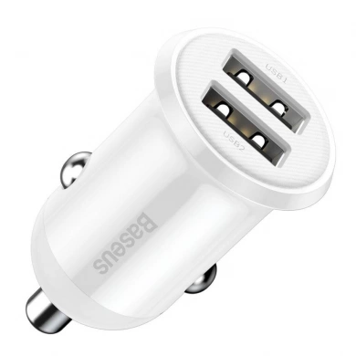 Incarcator auto Baseus Grain Pro, Alb [0]