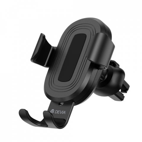 Suporți și diverse - Suport si incarcator Devia wireless auto Air Vent 10W, Negru