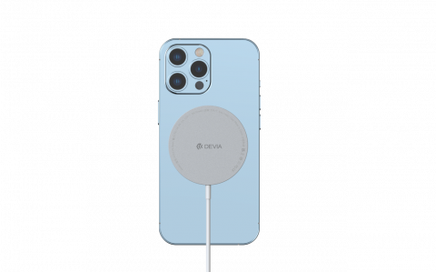Incarcator wireless Devia 15W, Alb [2]