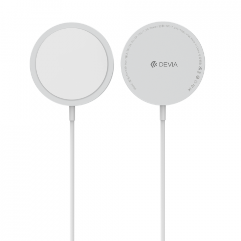 Incarcator wireless Devia 15W, Alb