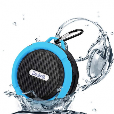 Căști și boxe portabile - Mini boxa bluetooth portabila cu ventuza C6, Albastru