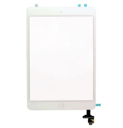 Componente - Sticla tactila (touchscreen) cu buton meniu iPad mini 1 A1454 A1455 A1432, Alb