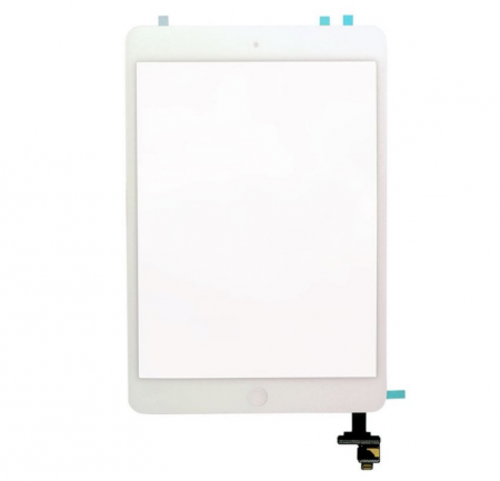 Componente - Sticla tactila (touchscreen) cu buton meniu iPad mini 2 A1489 A1490 A1491, Alb