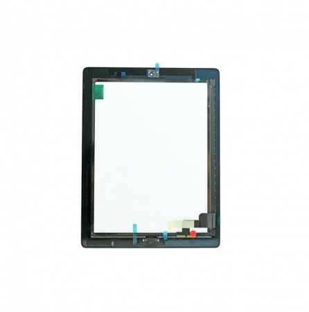 Sticla tactila (touchscreen) si buton meniu iPad 2 A1395 A1396 A1397, Negru [1]