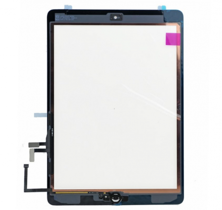 Sticla tactila (touchscreen) si buton meniu iPad Air 1 A1474 A1475 iPad 5 A1822 A1823 9.7", Alb [1]