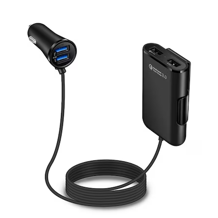 Suporți și diverse - Incarcator Totu auto 4 in 1 USB, incarcare rapida 3.0, 36 W, 8 A, Negru