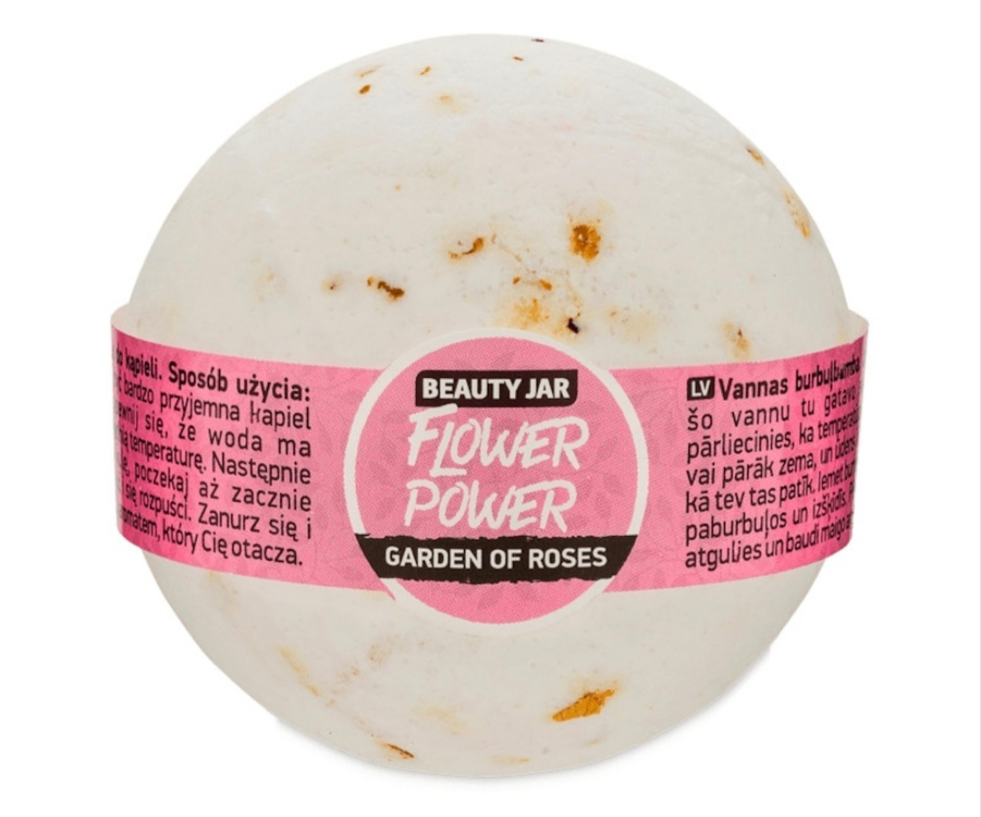 Bila de baie efervescenta cu trandafir, Flower Power, Beauty Jar, 150 g [1]