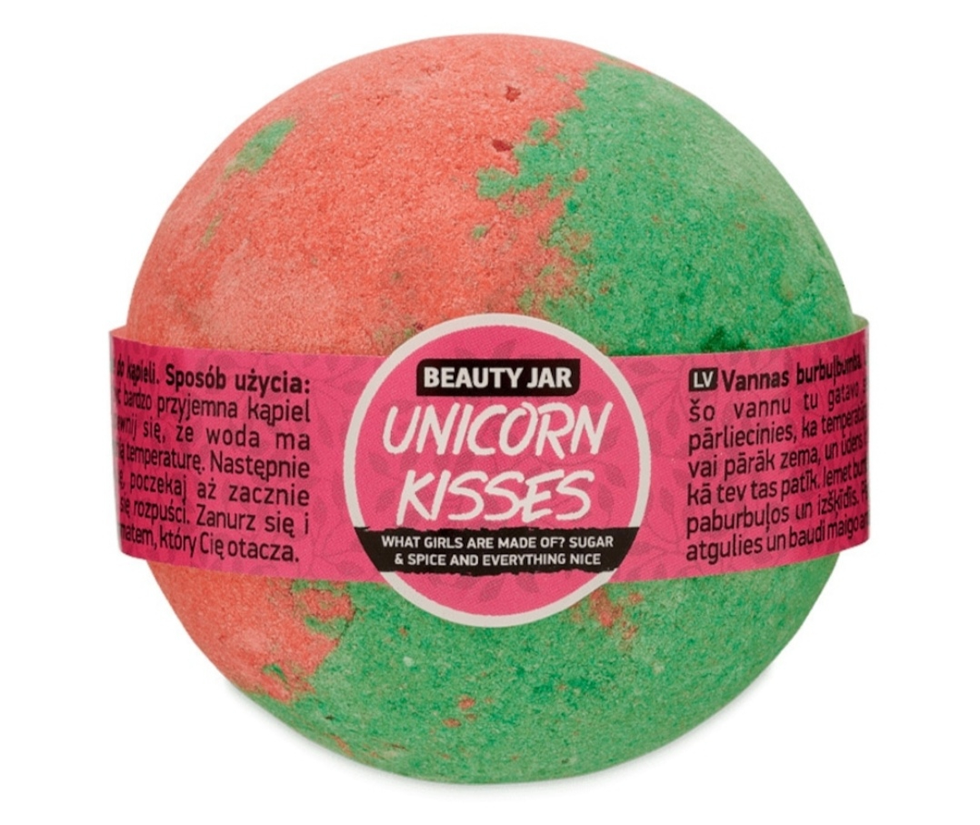 Bila de baie efervescenta cu vitamina E si capsuni, Unicorn Kisses, Beauty Jar, 150 g [1]