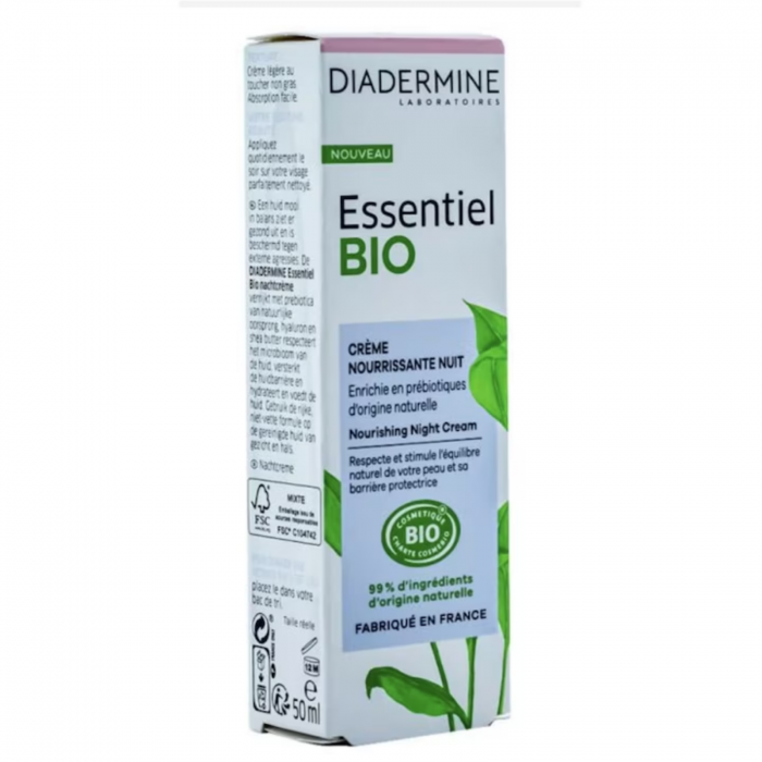 Diadermine Cremă de Noapte 50ml Essentiel Bio - Hidratare și Regenerare [1]