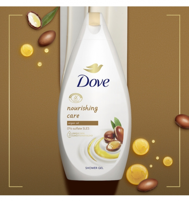 Dove Gel de Duș Nourishing Care & Argan Oil 250ml - Hidratare și Îngrijire [5]