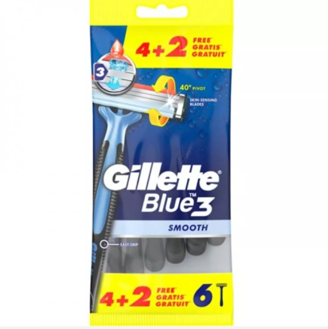 GILLETTE APARAT BLUE 3 SMOTH 6BUC/SET [1]