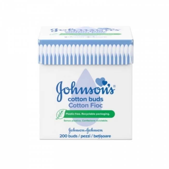 Johnson's Baby Bețișoare Igienice din Bumbac 200 Buc - Delicatețe pentru Bebeluși [1]