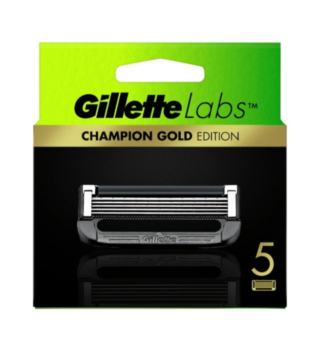 Lame de ras Gillette Labs - Champion Gold Edition, 5 buc potrivit pentru toate aparatele de ras Gillette Labs [2]