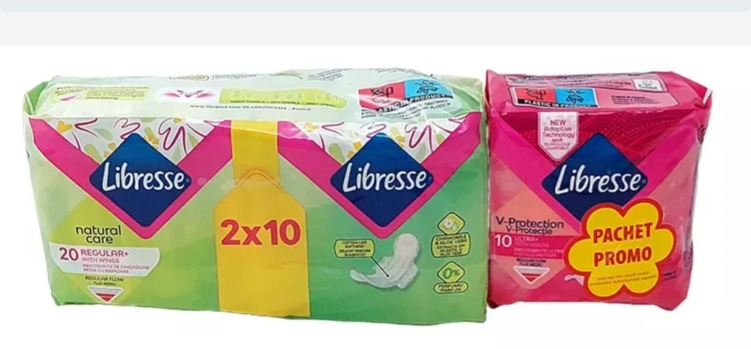LIBRESSE ABSORBANTE REGULAR NATURAL CARE+ULTRA 20+10BUC/SET [1]