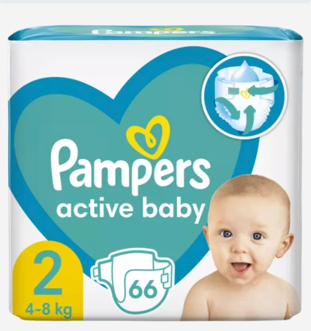 PAMPERS ACTIVE BABY NR.2 VP 4-8KG 66BUC/SET [1]