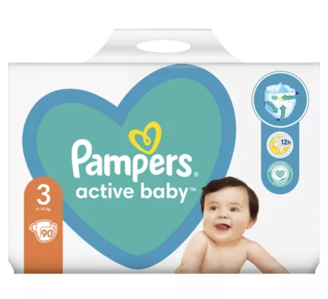 PAMPERS ACTIVE BABY NR.3 6-10KG 90BUC/SET [1]