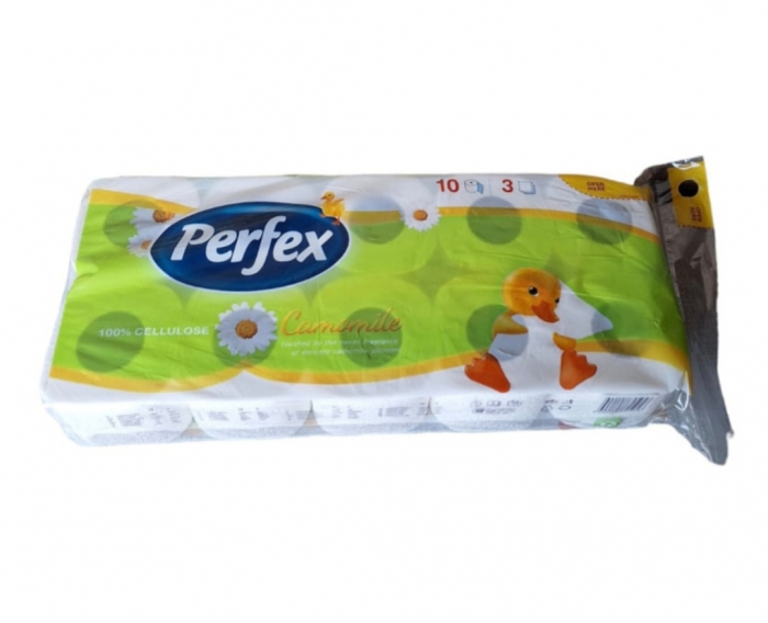 Perfex Hârtie Igienică Mușețel 3 Straturi 10 Role - Delicatețe Naturală [2]