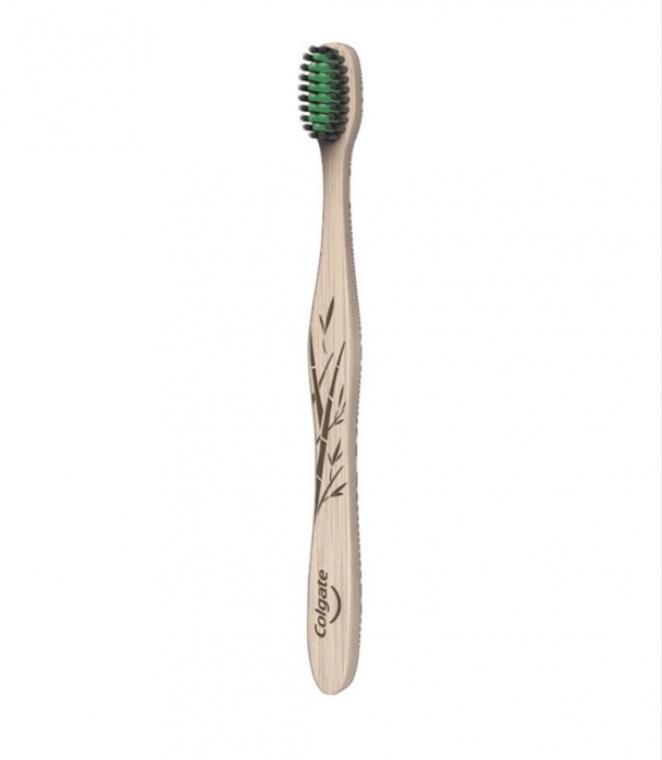 Periuță de Dinți Clasică Colgate din Bambus cu Cărbune Activ | Eco și Eficientă [2]