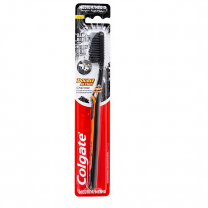 Periuță de Dinți Colgate Double Action cu Cărbune - Medie | Curățare Avansată [1]