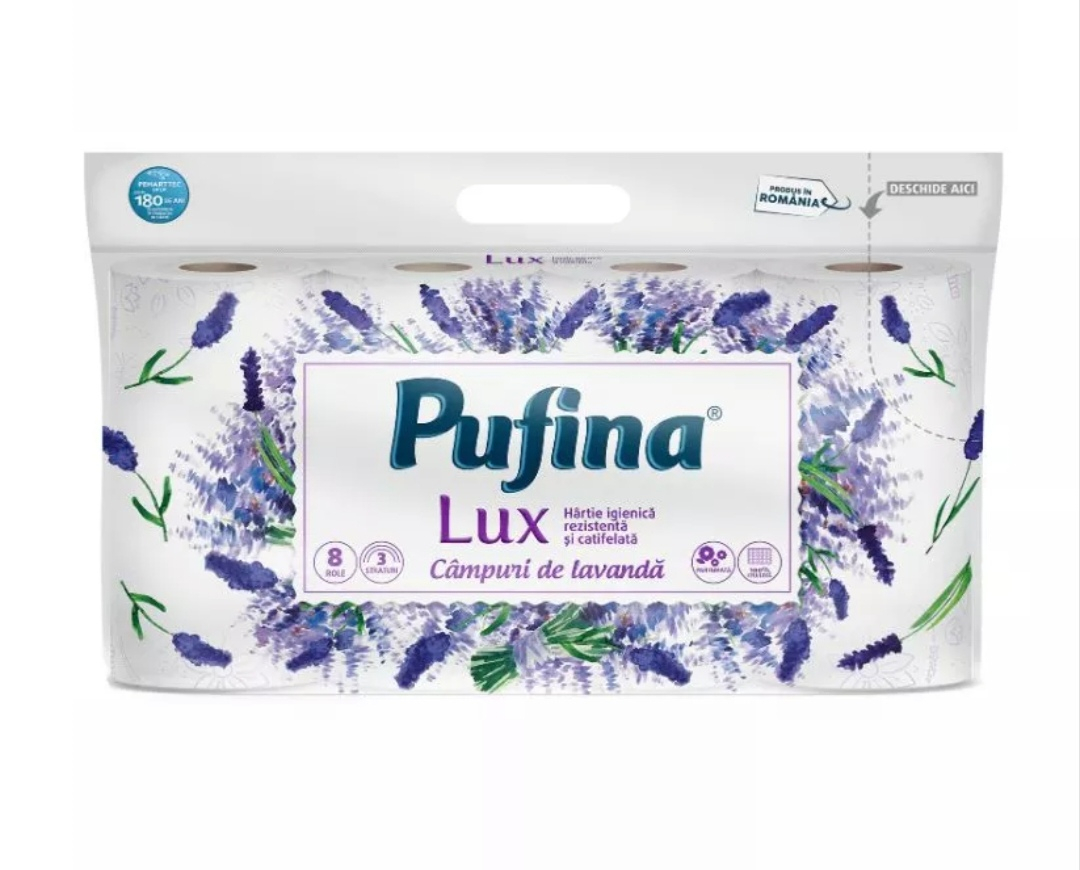PUFINA LUX HARTIE IGIENICA LAVANDA 3STR 8ROLE [1]
