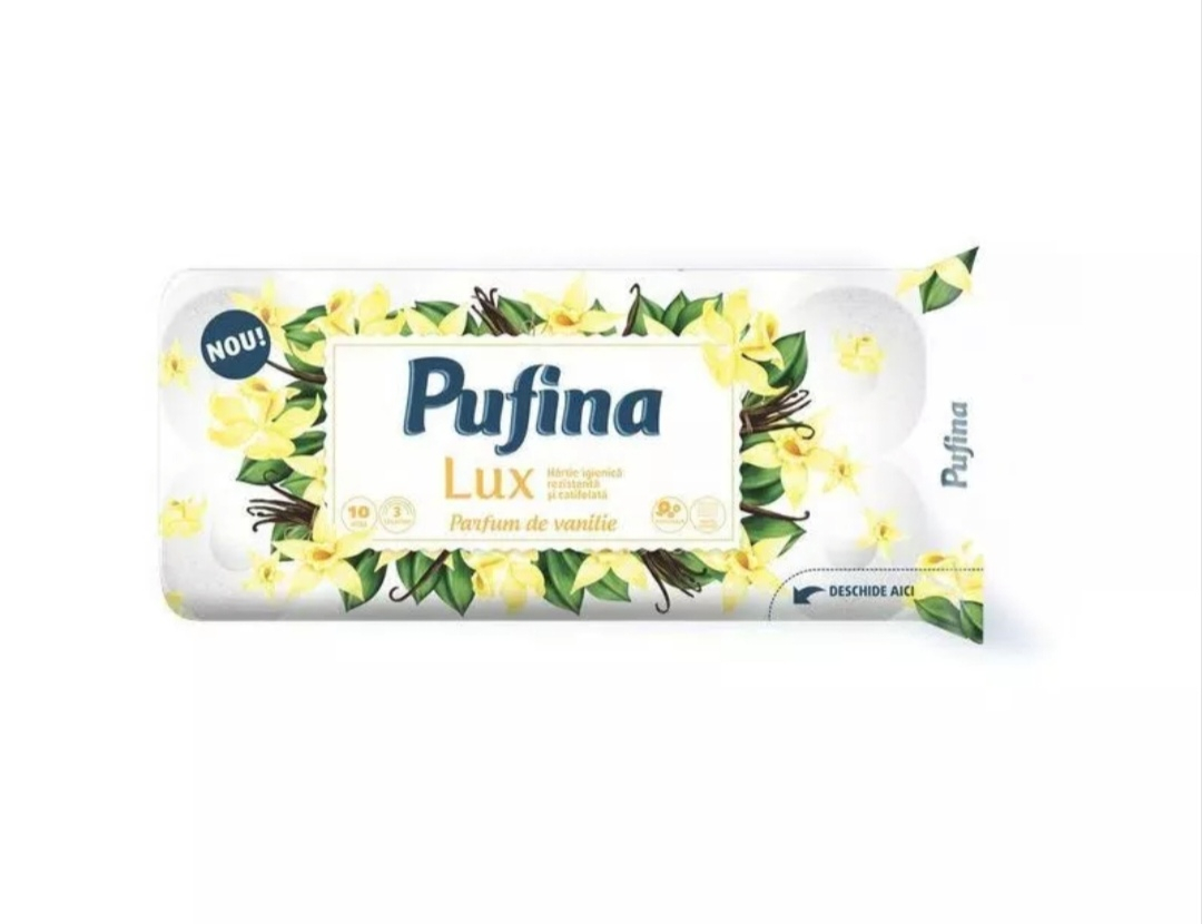 PUFINA LUX HARTIE IGIENICA VANILIE 3STR 10ROLE [1]