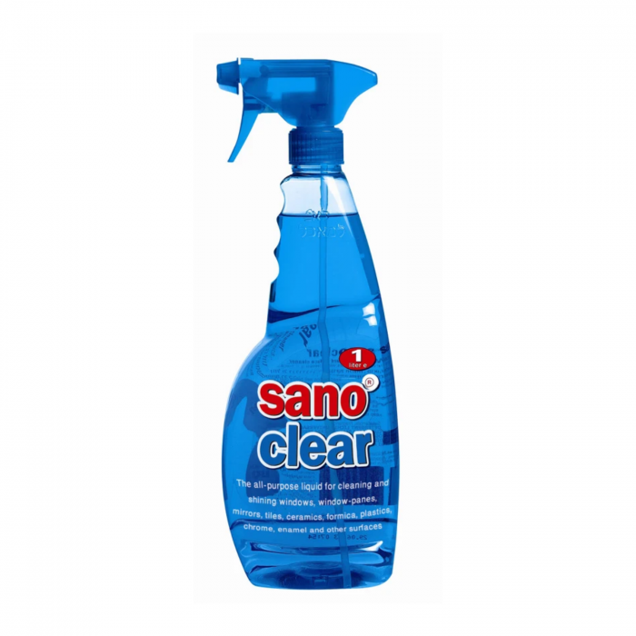 Soluție Geamuri Sano Clear Blue - 1L | Strălucire Perfectă și Curățare Fără Urme [1]