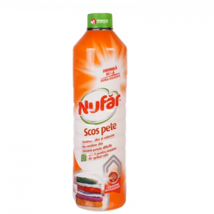 Solutie scos pete pentru tesaturi albe si colorate fara clor Nufar - 1L [1]