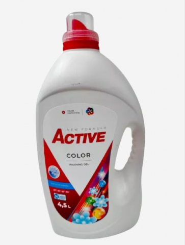 Detergenți de rufe - ACTIVE DETERGENT LICHID GEL COLOR 90 SPALARI 4.5L