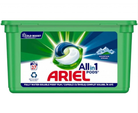 Detergenți de rufe - Ariel Capsule 37 buc Mountain Spring