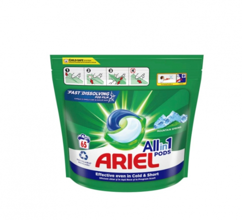 Detergenți de rufe - Ariel 65 Capsule Mountain Spring