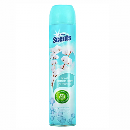 Odorizante de Camera și Baie - At Home Spray odorizant cameră Fresh Cotton Linen, 400 ml