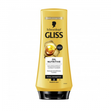 Șampoane și Geluri de Duș - Gliss balsam Oil Nutritive pentru Păr Lung 200ml - Protecție pentru Vârfuri Despicate