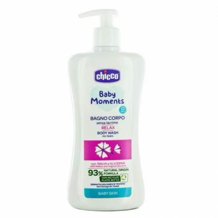 Spumă , Săruri și Bile Pentru Baie - Chicco Spumă de Baie cu Pompa 500ml Baby Skin Relax - Fără Lacrimi