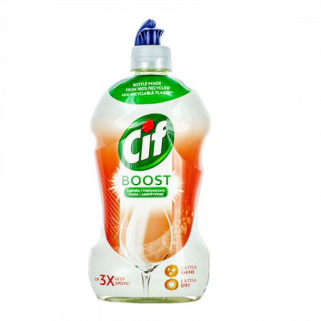 Solutii si capsule pentru masina de spalat - Cif Limpezitor Mașină de Spălat Vase 450ml Extra Shine+Dry - Strălucire și Uscare