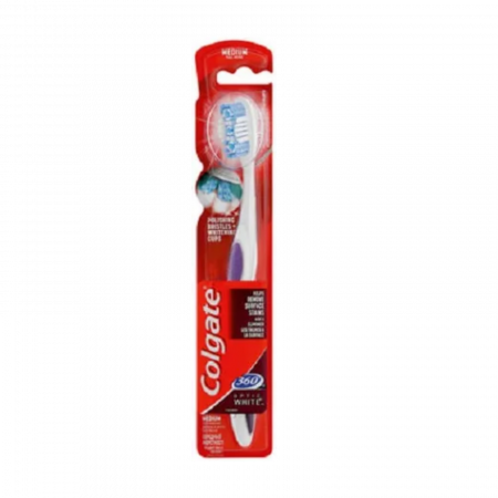 Periuțe de Dinți , Periuțe de dinți electrice , Rezerve - Periuță de Dinți Colgate 360 Optic White - Medium | Albire și Strălucire