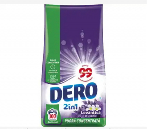 Detergenți de rufe - DERO DETERGENT AUTOMAT 2IN1 LAVANDA 100SPALARI 7.5KG