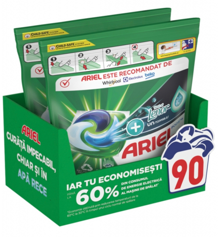 Detergenți de rufe - Detergent capsule Ariel PODS+ Touch of Lenor Unstoppables 90 spălări