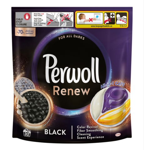 Detergenți - Perwoll Renew Black Detergent de rufe capsule