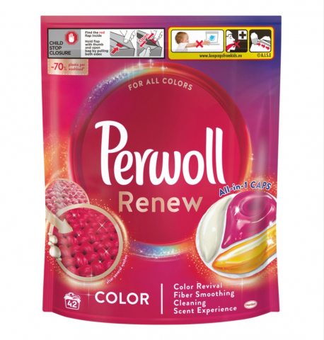 Detergenți - Perwoll Renew Color Detergent de rufe capsule