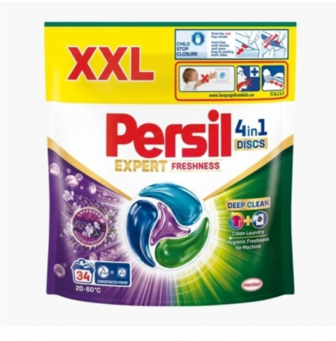 Detergenți - Persil 4in1 Discs Expert Freshness Deep Clean Lavender Detergent de rufe capsule