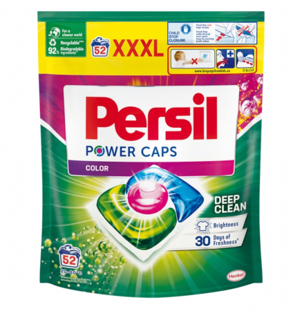 Detergenți - Detergent capsule Persil Power Caps Color 52 spălări
