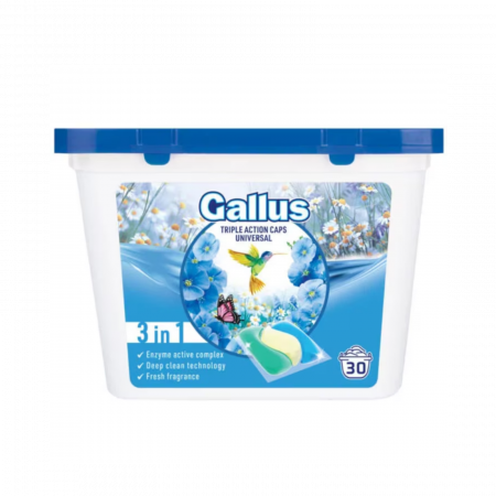 Detergenți de rufe - Detergent rufe automat Gallus Universal 3in1 - 30 capsule