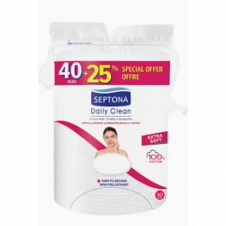 Creme , Demachiante și Dischete - Dischete demachiante ovale Septona - 40 buc + 25% cadou