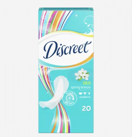 Absorbante și Tampoane - DISCREET ABSORBANTE ZILNICE DEO SPRING BREEZE 20BUC