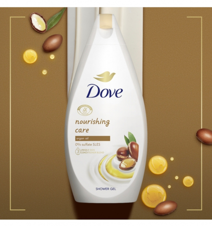 Dove Gel de Duș Nourishing Care & Argan Oil 250ml - Hidratare și Îngrijire [4]