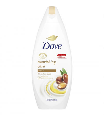 Șampoane și Geluri de Duș - Dove Gel de Duș Nourishing Care & Argan Oil 250ml - Hidratare și Îngrijire