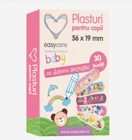 Copii - EASYCARE BABY PLASTURI COPII CU FIGURINE 56X19MM 30BUC