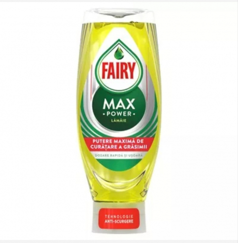 Soluții și Bureți de Vase - fairy detergent de vase max power 650 ml