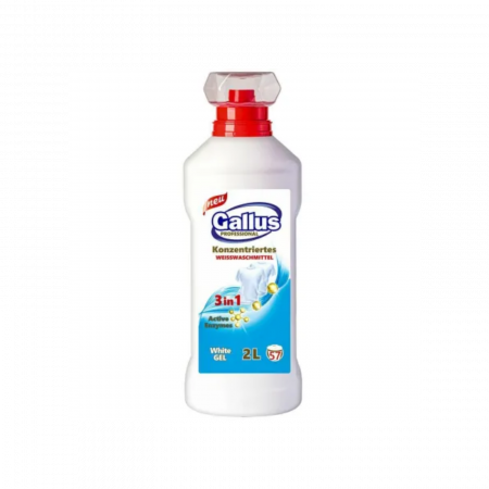Detergenți de rufe - Detergent lichid Gallus Professional Gel 3in1 Albe - 2L